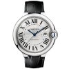 Ballon Bleu 42mm Silver Dial Men's Automatic Leather Strap Watch