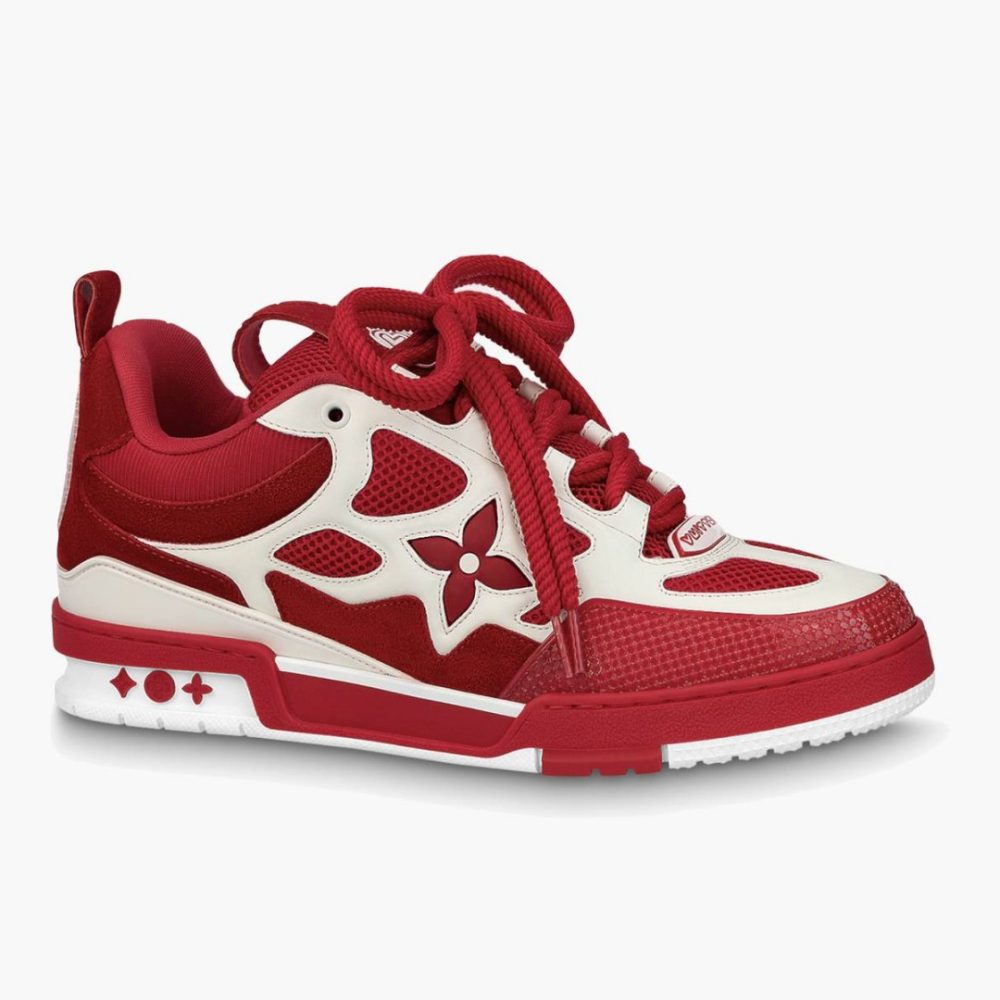 LV Skate Sneaker Red White