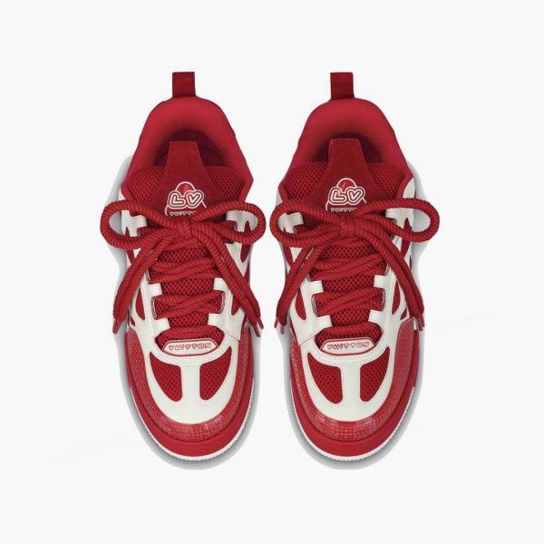 LV Skate Sneaker Red White