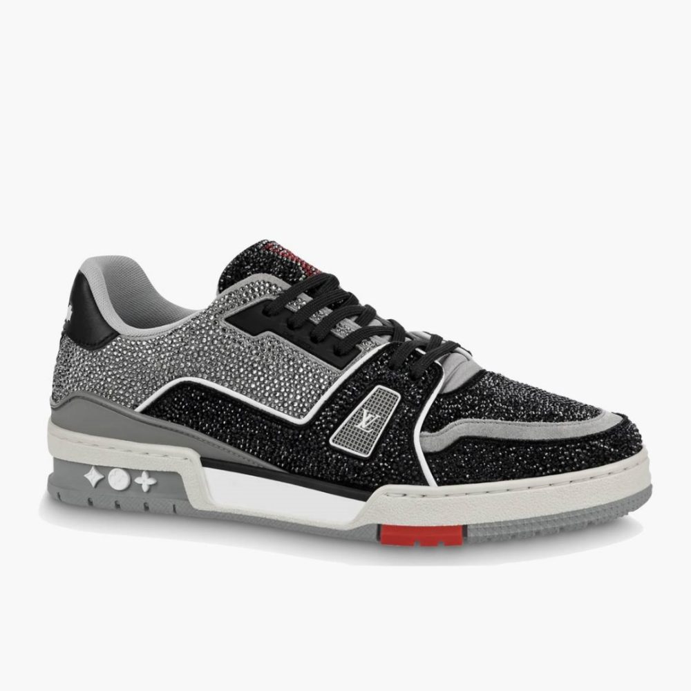 LV Trainer Black Grey Crystal