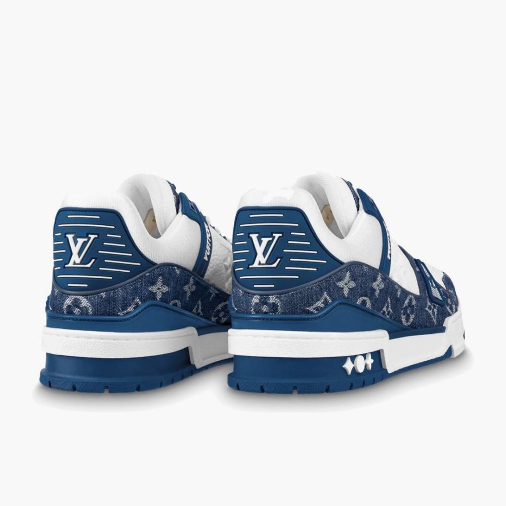 LV Trainer Monogram Denim White Blue