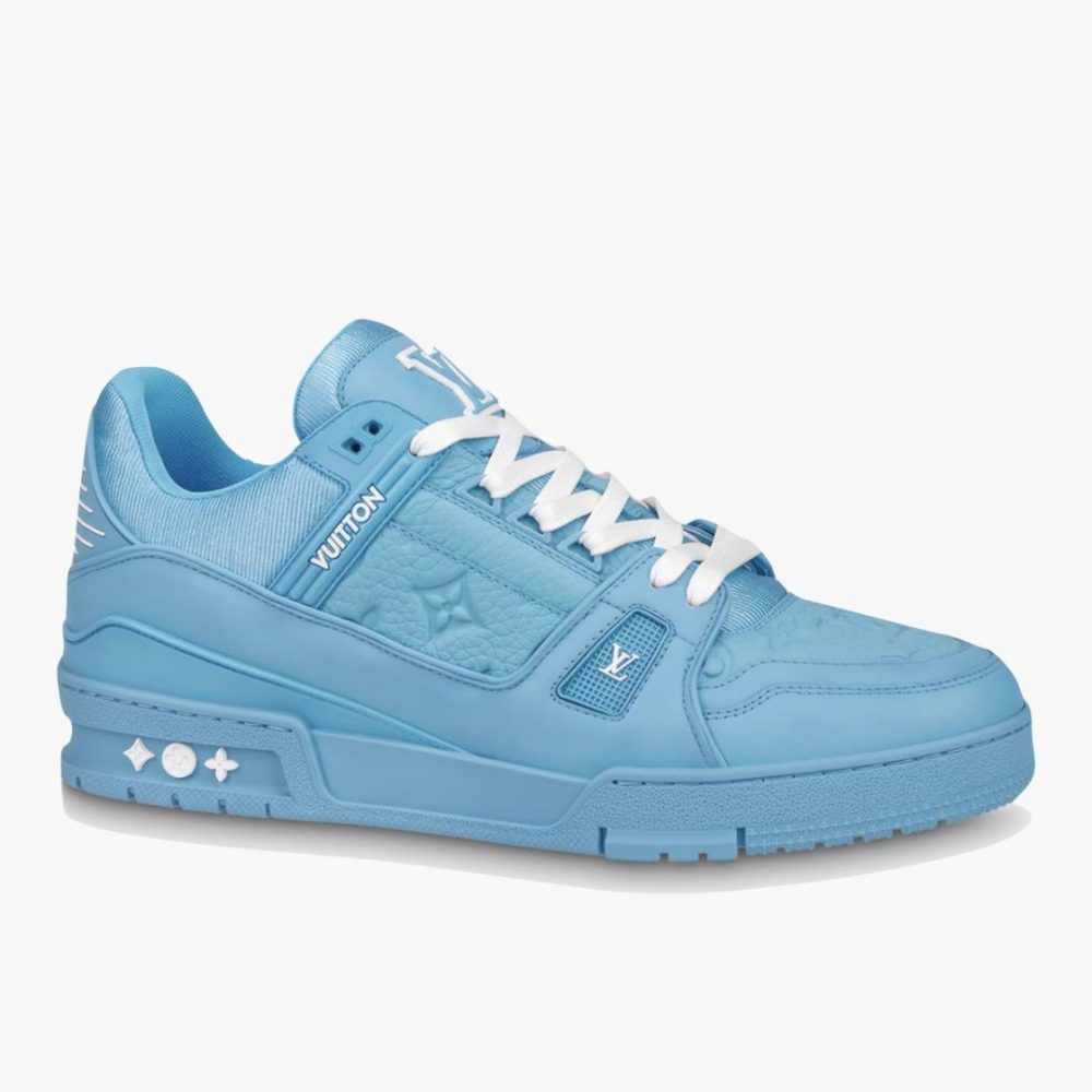 LV Trainer Blue Embossed Monogram