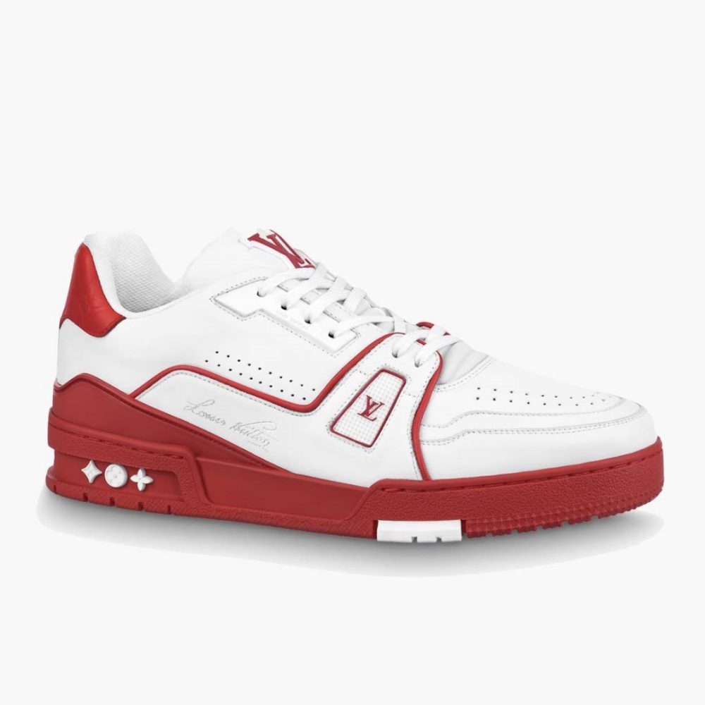 LV Trainer White Red Signature