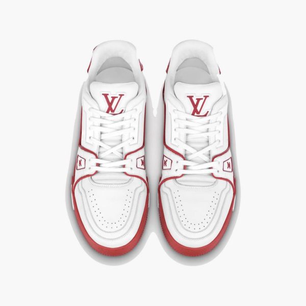 LV Trainer White Red Signature