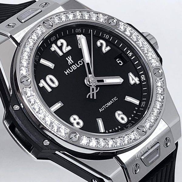 Hublot Big Bang, One Click Steel Diamonds 39mm, Ref# 465.SX.1170.RX.1204